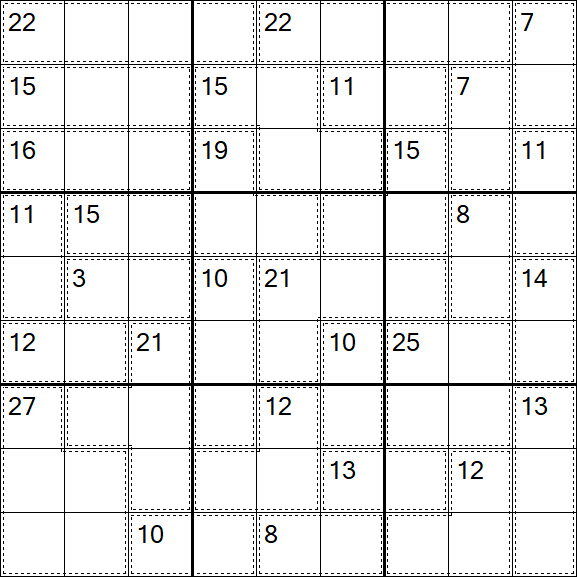 Killer Sudoku - Difficile