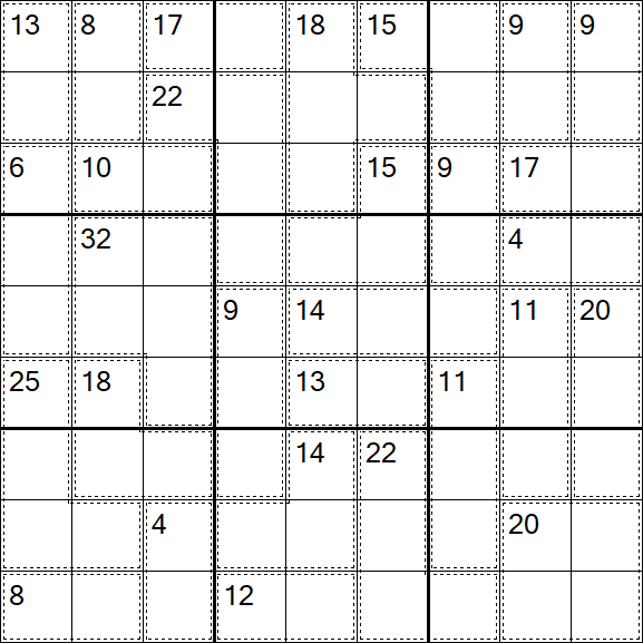 Killer Sudoku - Difficile