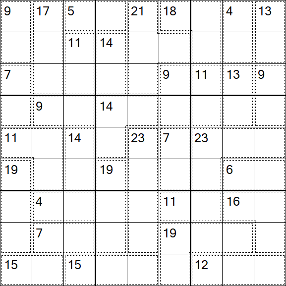 Killer Sudoku - Difficile