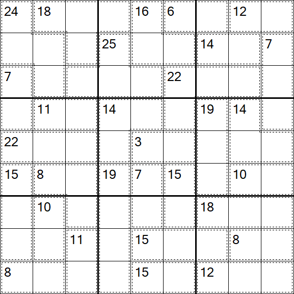 Killer Sudoku - Difficile