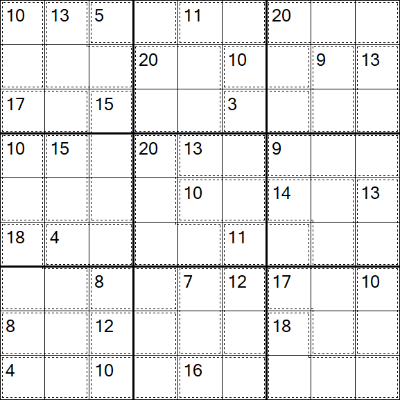 Killer Sudoku - Difficile