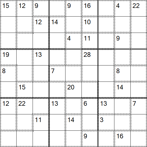 Killer Sudoku - Difficile