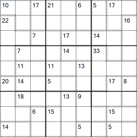Killer Sudoku - Difficile