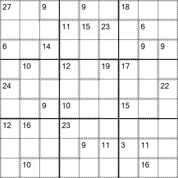 Killer Sudoku - Difficile