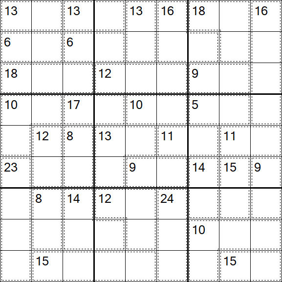 Killer Sudoku - Difficile