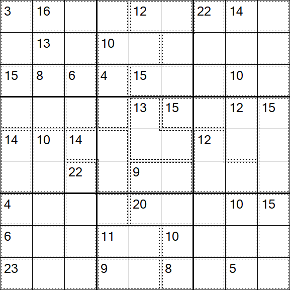 Killer Sudoku - Difficile