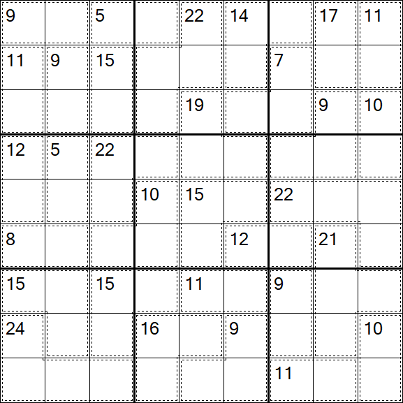 Killer Sudoku - Difícil