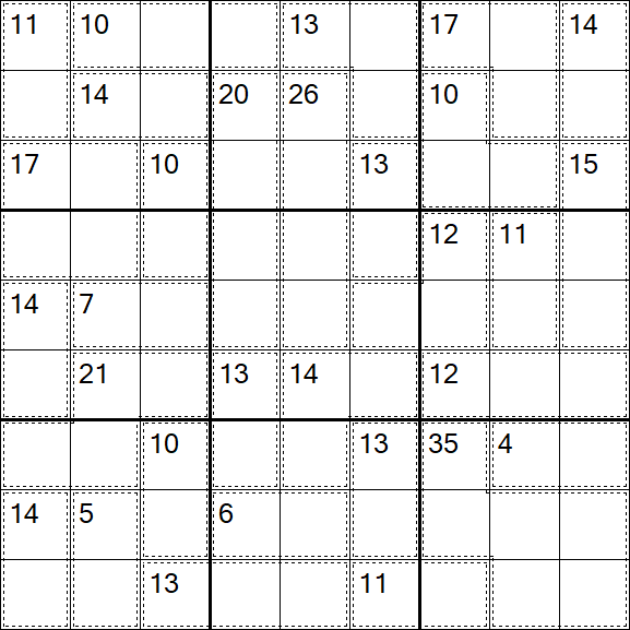Killer Sudoku - Difficile