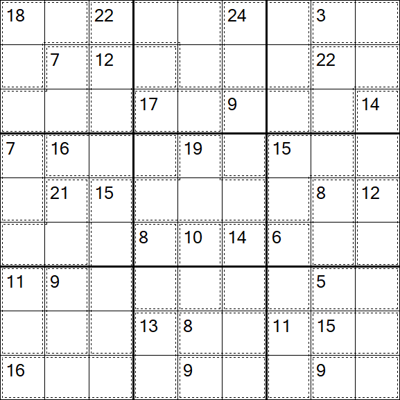 Killer Sudoku - Difficile