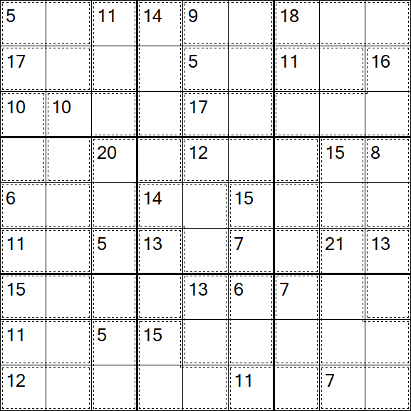 Killer Sudoku - Difficile