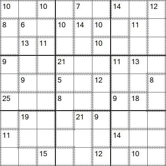 Killer Sudoku - Difficile