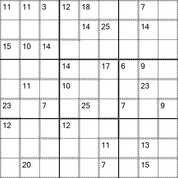 Little Killer Sudoku - Medium 