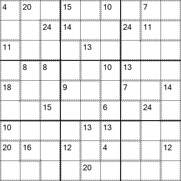 Killer Sudoku - Moyen