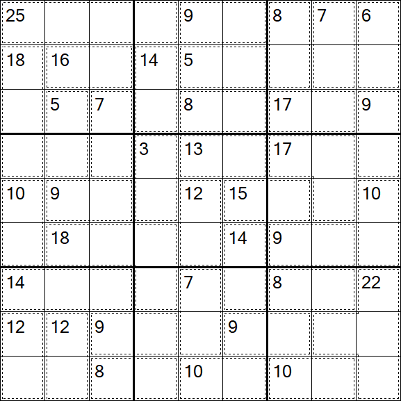 Killer Sudoku - Medio