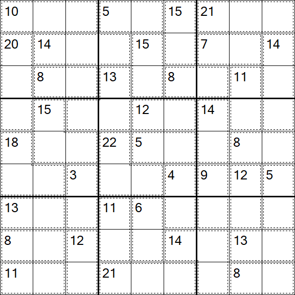 Killer Sudoku - Medio
