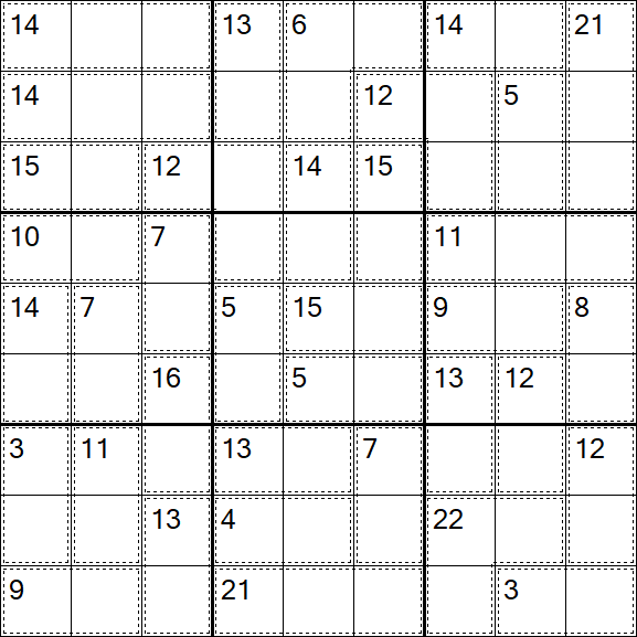 Killer Sudoku - Moyen