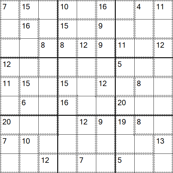 Killer Sudoku - Médio
