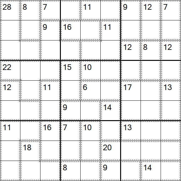 Killer Sudoku - Moyen