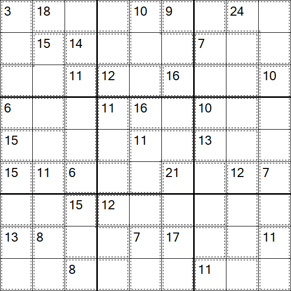 Killer Sudoku - Moyen