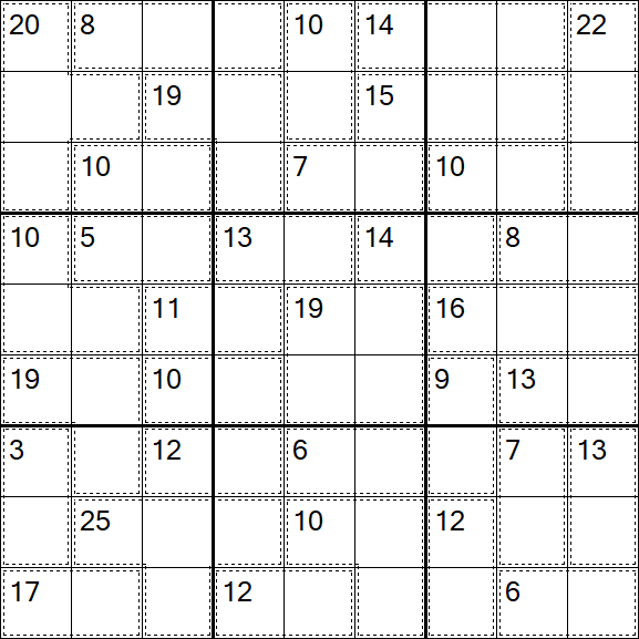 Killer Sudoku - Moyen