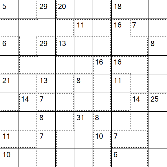 Killer Sudoku - Medium