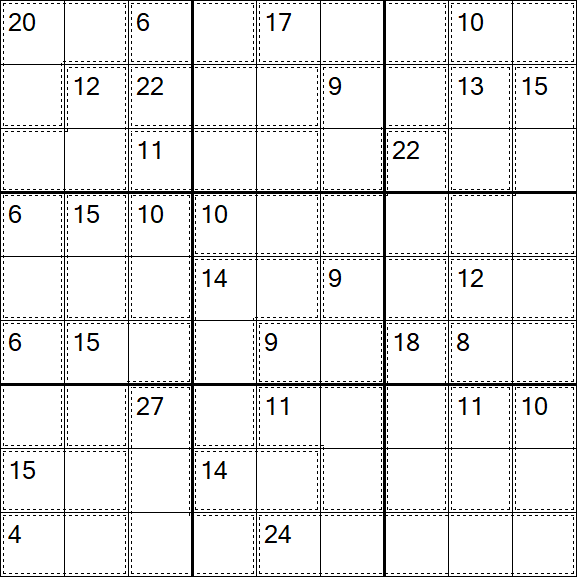 Killer Sudoku - Moyen