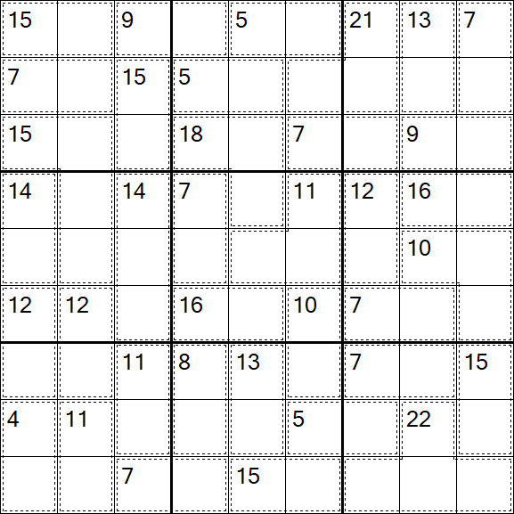 Killer Sudoku - Moyen