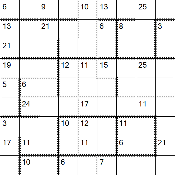 Killer Sudoku - Moyen