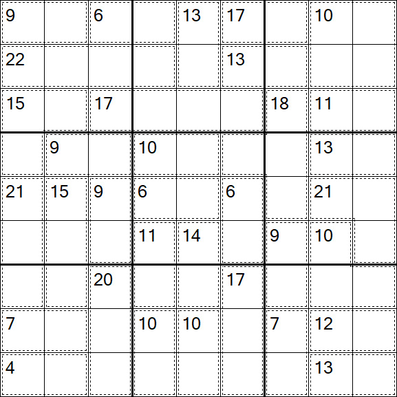 Killer Sudoku - Moyen