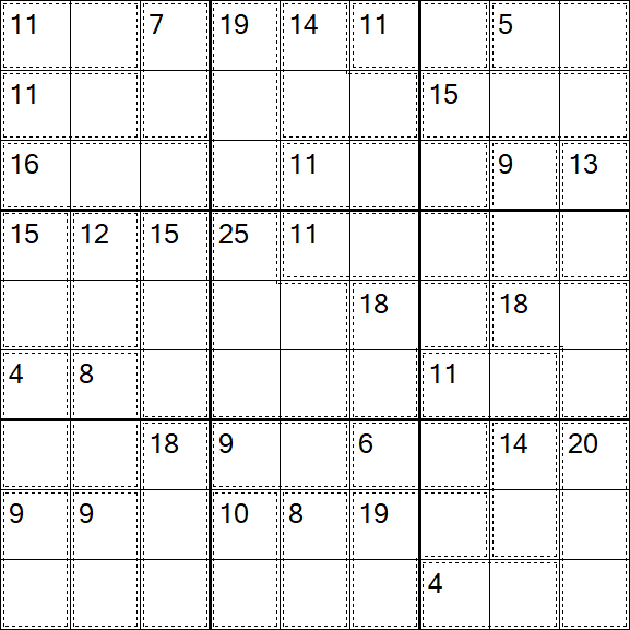 Killer Sudoku - Moyen