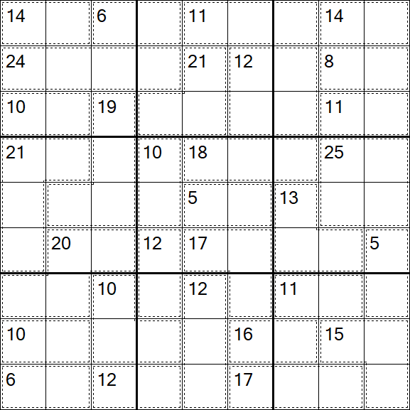 Killer Sudoku - Moyen