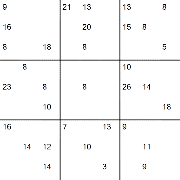 Killer Sudoku - Moyen