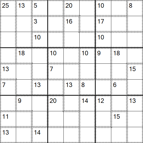 Killer Sudoku - Moyen