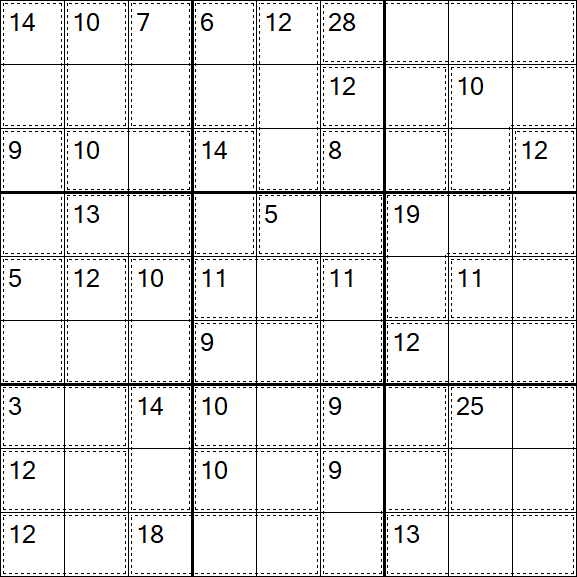 Killer Sudoku - Moyen