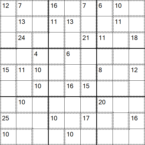 Killer Sudoku - Moyen