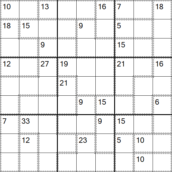 Killer Sudoku - Moyen