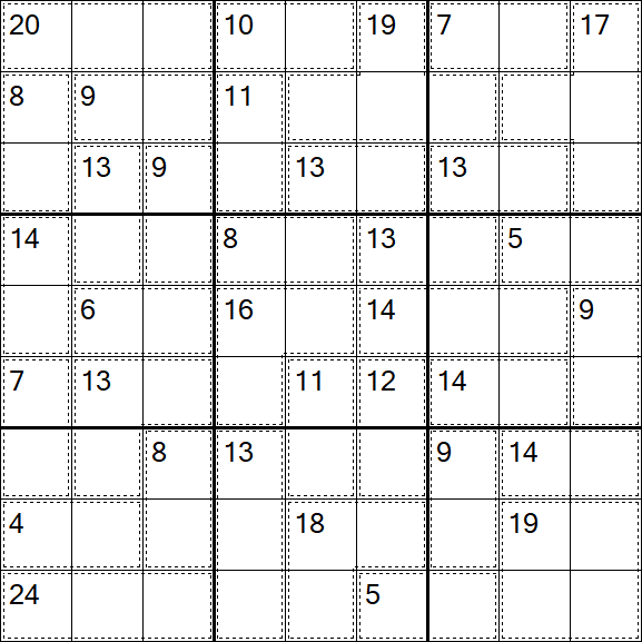 Killer Sudoku - Moyen