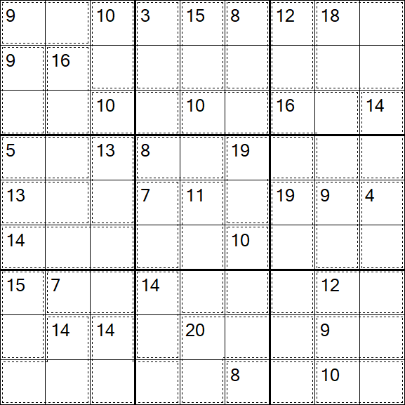 Killer Sudoku - Moyen