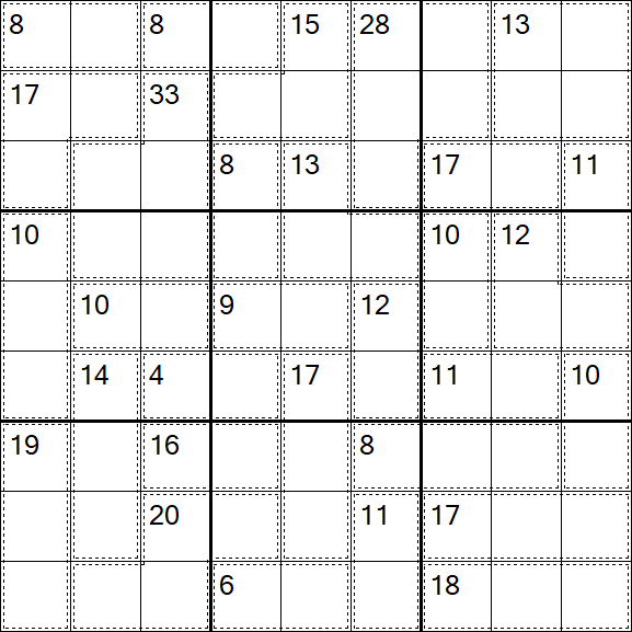 Killer Sudoku - Moyen