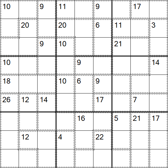 Killer Sudoku - Moyen