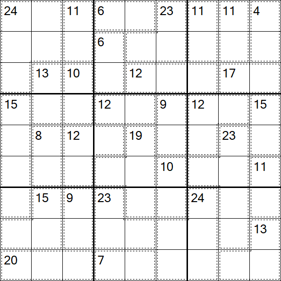 Killer Sudoku - Moyen