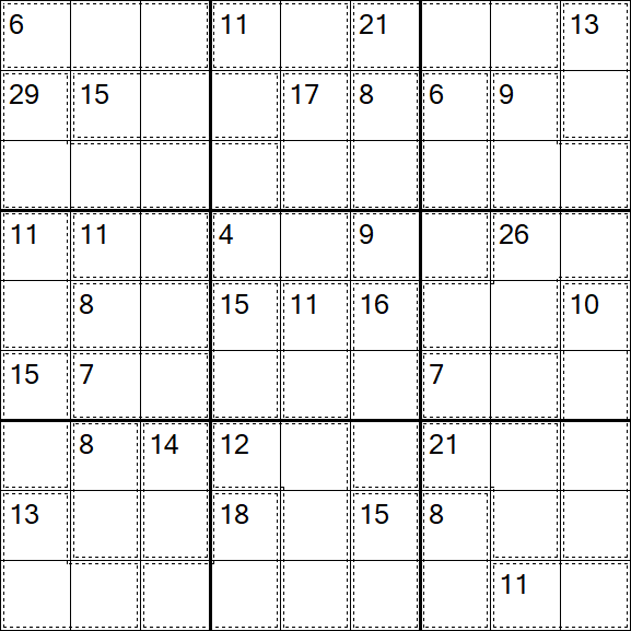 Killer Sudoku - Médio