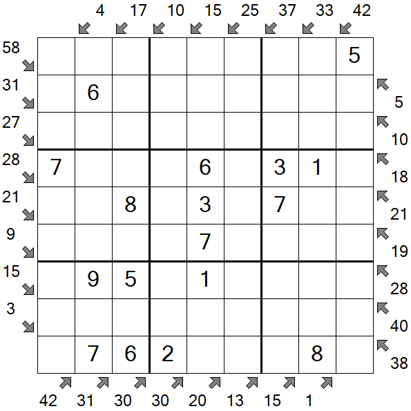 Little Killer Sudoku - Easy
