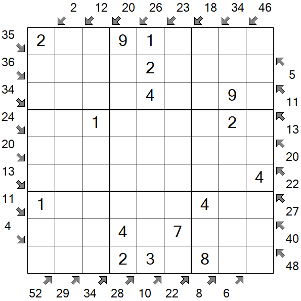 Little Killer Sudoku - Fácil