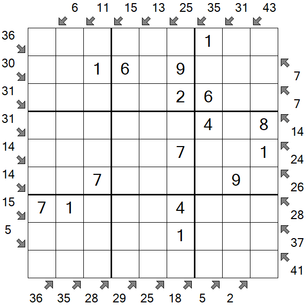 Little Killer Sudoku - Fácil