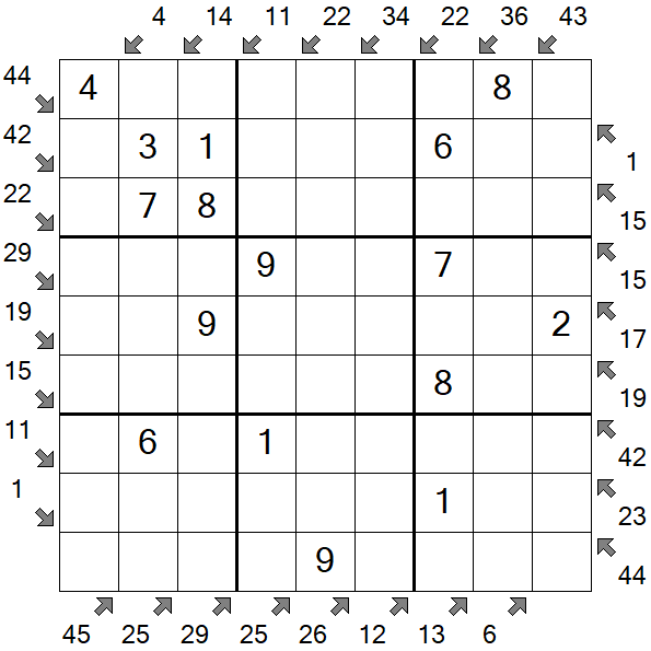 Little Killer Sudoku - Einfach