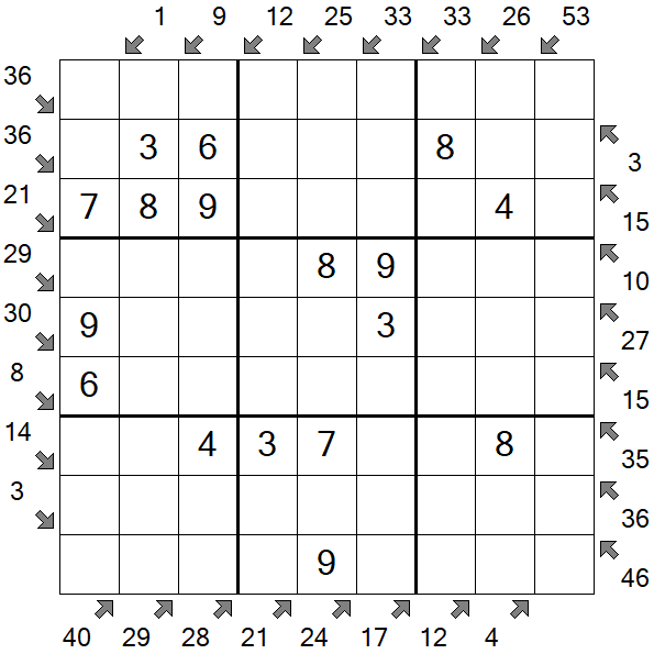 Little Killer Sudoku - Einfach