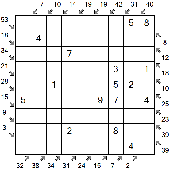 Little Killer Sudoku - Einfach