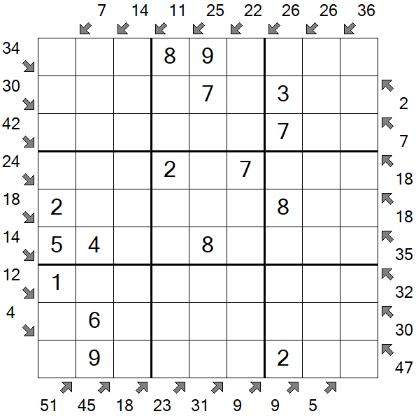Little Killer Sudoku - Einfach