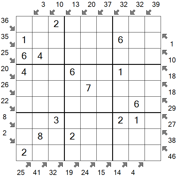 Little Killer Sudoku - Fácil